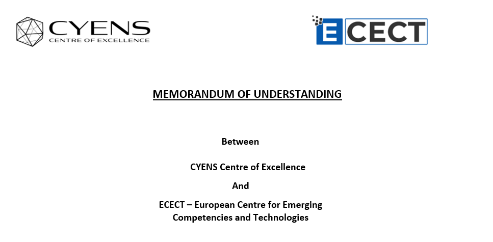 MOU  between ECECT and  CYENS Centre of Excellence