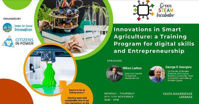 ECECT: Participated in Innovations in Smart Agriculture: a Training Program for digital skills & Entrepreneurship