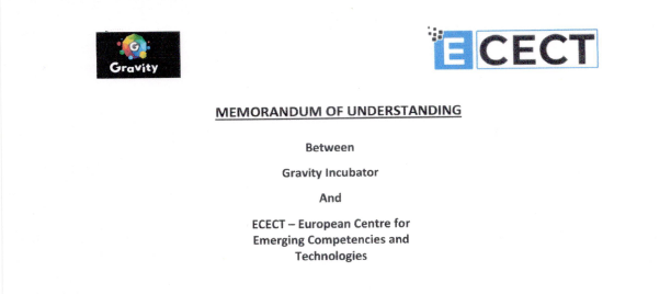 MOU between ECECT and Gravity Incubator