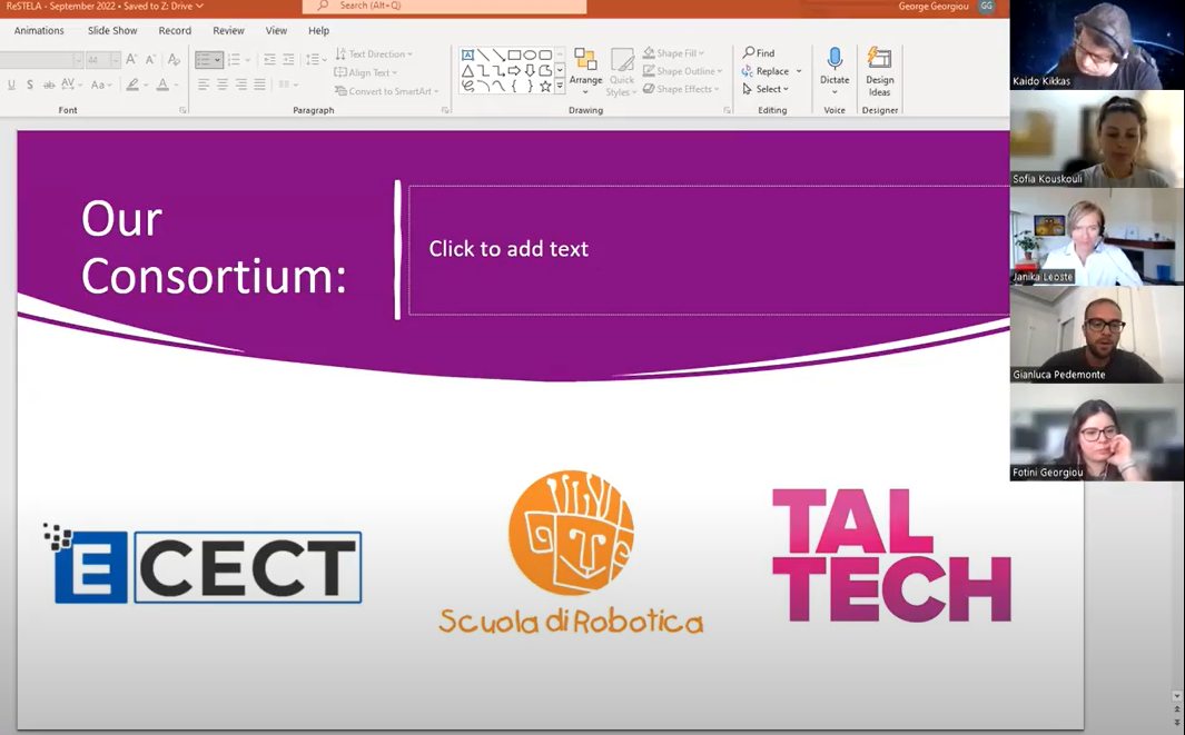 ECECT: ReSTELA Project Kick-Off Meeting